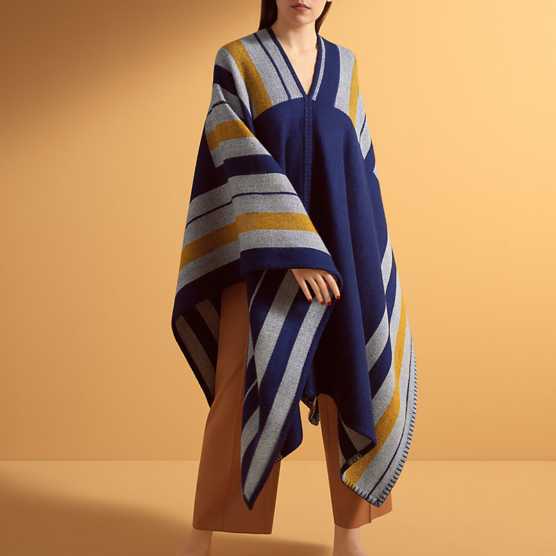 H Bayadere poncho blanket | Hermès Canada
